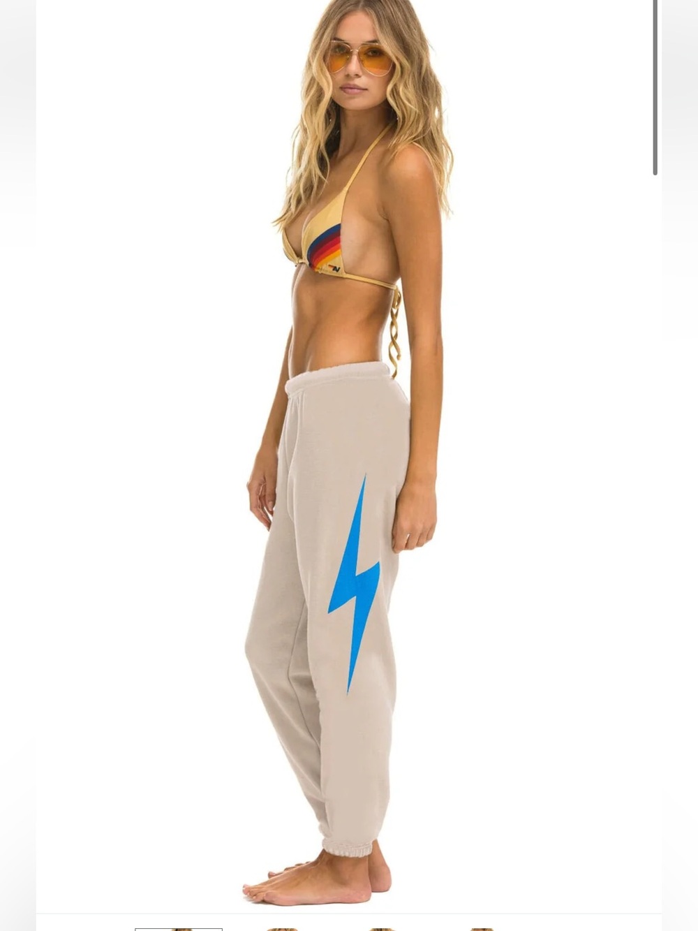 Bolt joggers - sand / blue